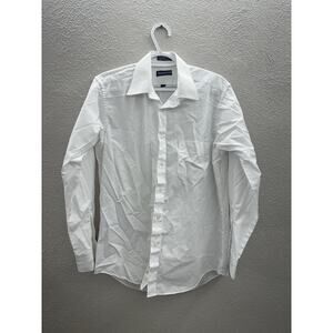 Wentworth Mens Dress Shirt Size 15 White Long Sleeve Button Up Vintage